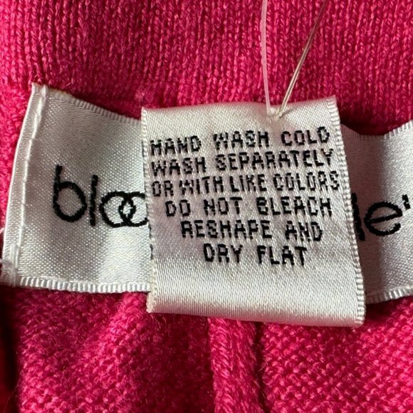 Bloomingdales Silk Cashmere Knit Pant Women L NWOT Elastic Waist Drawstring Pink - Picture 12 of 12